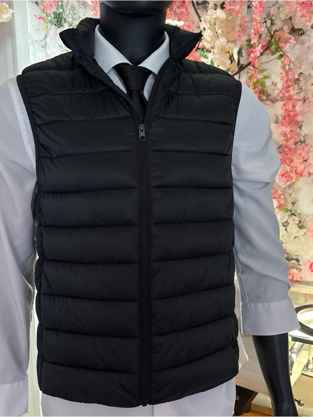 H&M Black Quilted Puffer Vest for Men